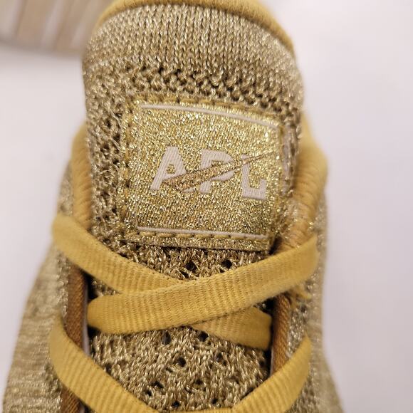 APL Techloom Pro Lace Up Athletic Running Shoe Womens Size 10 Yellow White - Picture 9 of 10